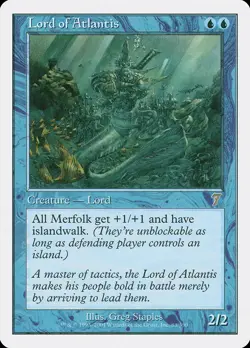 Lord of Atlantis 7th Edition PLD Blue Rare MAGIC THE GATHERING CARD ABUGames - Image 1