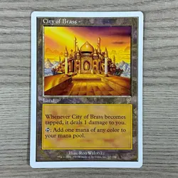 CITY OF BRASS 7TH EDITION LAND CARD RON WALOTSKY CCG MAGIC THE GATHERING - Image 1