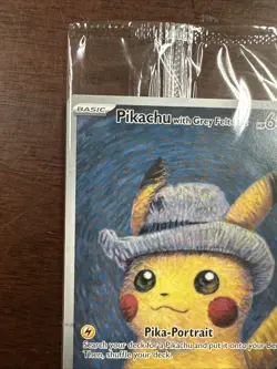 Pikachu with Gray Felt Hat Van Gogh Promo SVP #085 Pokemon Sealed - Image 2