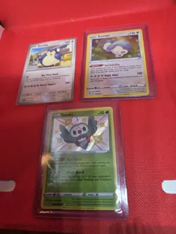 Pokemon Card Lot x3 - Snorlax x2 & Shiny Rowlet - Holo - Near Mint - Image 1