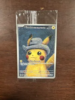 Pikachu with Gray Felt Hat Van Gogh Promo SVP #085 Pokemon Sealed - Image 1