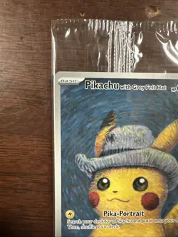 Pikachu with Gray Felt Hat Van Gogh Promo SVP #085 Pokemon Sealed - Image 2