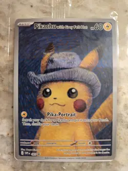 Pikachu with Gray Felt Hat Van Gogh Promo SVP #085 Pokemon Sealed - Image 3