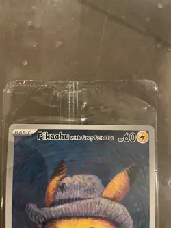 Pikachu with Gray Felt Hat Van Gogh Promo SVP #085 Pokemon - Sealed - Image 3