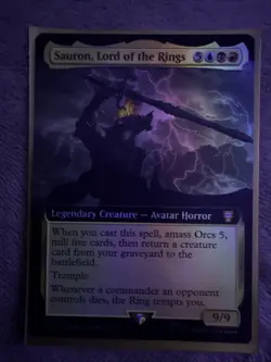 Sauron, Lord of the Rings (Extended Art Foil) Lord of the Rings 0092 NM - Image 1