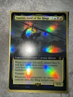 Sauron, Lord of the Rings (Extended Art Foil) Lord of the Rings 0092 NM - Image 2