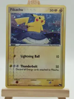 Pokemon TCG Pikachu 12/17 Pop Series 5 Holo Upside-down Back - Image 1