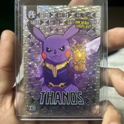 Thanos (Pikachu) #E43 - Silver Holo Box Hit Electric Pikachu Cosplay - Pokemon - Image 1