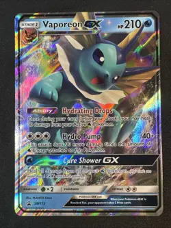 Vaporeon GX SM172 Sm Holo Sun & Moon Black Star Promo Pokemon - Image 1