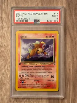 Pokemon Neo Revelation 1st Edition ENTEI 17/64 PSA 9 MINT # 47601295 - Image 1