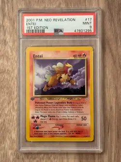 Pokemon Neo Revelation 1st Edition ENTEI 17/64 PSA 9 MINT # 47601295 - Image 2