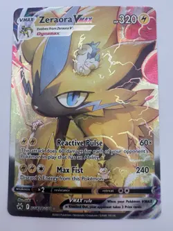 Pokemon Zeraora VMAX GG42/GG70 Crown Zenith Galarian Gallery Art Holo (GG42-3) - Image 1
