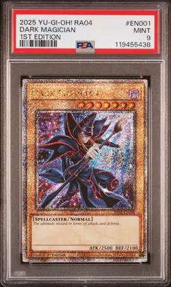 YUGIOH PSA 9 2025 Dark Magician RA04-EN001 Quarter Century Rare 1st Edition - Image 1