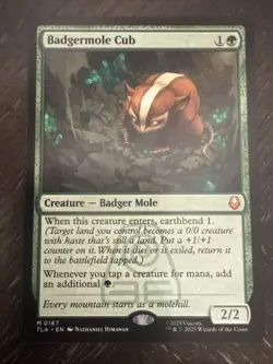 MTG Badgermole Cub 0167 Regular Avatar: The Last Airbender TLA NM - Image 1
