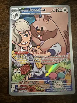 Pokemon TCG Arven's Greedent Card 205/182 Sv10: Destined Rivals - Image 2