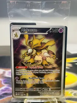 SEALED Alakazam 009 ME: Mega Evolution ETB Black Star Promo Pokemon Card - Image 1