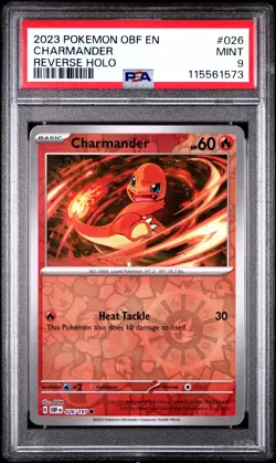 2023 Pokemon OBF EN Charmander Reverse Holo - PSA 9 (Aug 25) - Image 1