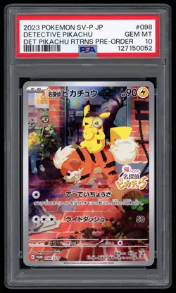 Detective Pikachu 098/SV-P Pokemon Pre-Order Promo Japanese GEM MINT PSA 10 - Image 1