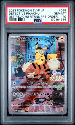 [PSA 10] Detective Pikachu #098 Promo 2023 Pokemon Japanese SV-P - Image 1