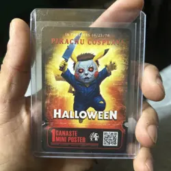 Halloween (Pikachu) - Movie Ticket Card - Electric Pikachu Cosplay - Pokemon - Image 1