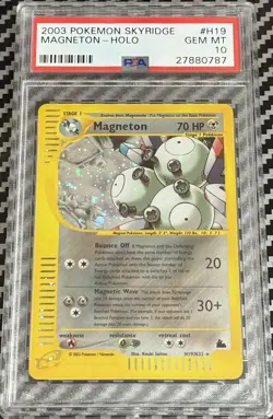 2003 Pokemon Skyridge # H19 Magneton Holo PSA 10 Card! GEM MINT! Trusted Seller! - Image 1