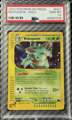 2003 Pokemon Skyridge # H21 Nidoqueen Holo PSA 10 Card GEM MINT! Trusted Seller! - Image 1