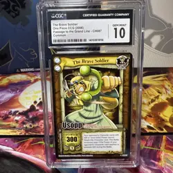 2006 One Piece Passage to The Grand Line Usopp The Brave Solider Foil CGC 10 Gem - Image 1