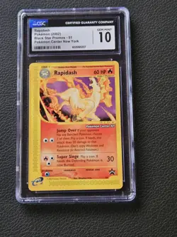 CGC 10 GEM MINT Rapidash 2002 Black Star Promo 51 Pokemon TCG POKEMON CENTER NY - Image 1