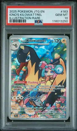 2025 POKEMON JTG EN-JOURNEY TOGETHER ILLUSTRATION RARE IONO'S KILOWATTREL PSA 10 - Image 1