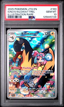 2025 POKEMON JTG EN-JOURNEY TOGETHER ILLUSTRATION RARE IONO'S KILOWATTREL PSA 10 - Image 1
