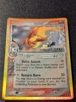 Pokemon DELTA SPECIES - #5/113 Flareon - ENG - Reverse Holo - Moderately Played - Image 3