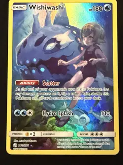 Pokemon TCG Wishiwashi (Secret) 240/236 Sm-Cosmic Eclipse Holo - Illustration - Image 1