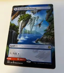 x1 Riverglide Pathway // Lavaglide Pathway ZNR MTG 289 BORDERLESS RARE M/NM 1x - Image 1
