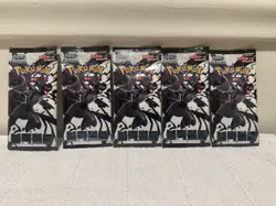{US Seller} Lot of 5 Pokemon Card Black Bolt Korean Booster Packs New and Sealed - Image 1