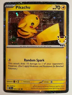 Pikachu Pokemon Day 2026 Cosmos Holo Promo TEF 051/162 Stamped NM - WITH COIN! - Image 2
