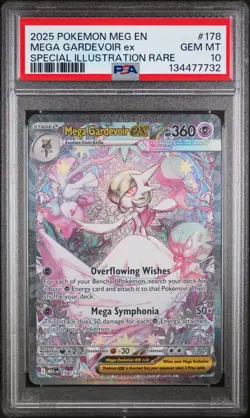 2025 POKEMON MEG EN-MEGA EVOLUTION #178 MEGA GARDEVOIR EX PSA 10 - Image 1