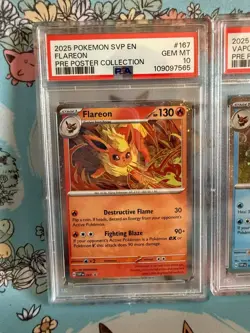 Pokemon Prismatic Evolutions Flareon Vaporeon Jolteon Promo PSA 10 Set (3) - Image 2