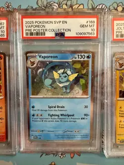 Pokemon Prismatic Evolutions Flareon Vaporeon Jolteon Promo PSA 10 Set (3) - Image 5