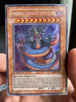 Yugioh! Vennominaga The Deity Of Poisonous Snakes Secret Rara 1st Ed. Italian - Image 1