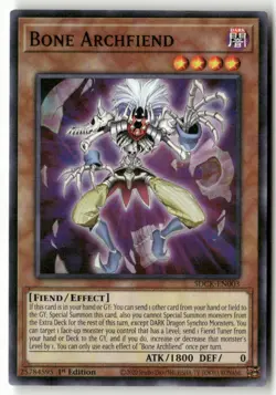 #SDCK-EN003 - Bone Archfiend - 1st Ed WB1 C Lightly played - Image 1