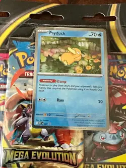 Pokemon TCG Mega Evolution 3-Pack Blister Set of 2 Psyduck and Golduck IN HAND - Image 2