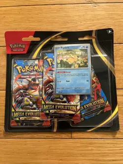 Pokemon TCG Mega Evolution 3 Pack Blister Psyduck Promo New IN HAND - Image 1