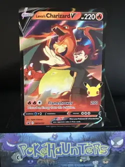 Pokemon Card Lance’s Charizard V SWSH133 Celebrations Black Star Promo NM - Image 1