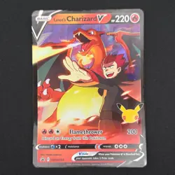 Pokemon TCG Card Lance's Charizard V SWSH133 Celebrations Black Star Promo - NM - Image 1