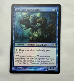 Sea Gate Loremaster x1 *FOIL* MTG Zendikar 1x Magic Excellent Light Play EX LP - Image 1