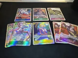 One Piece OP-13 SR Lot 8 Cards - Image 1