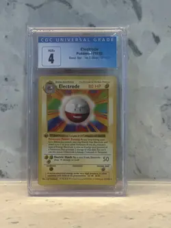 1999 Pokemon Base Set 1st Edition Electrode #21 VG/EX CGC 4 - Image 1