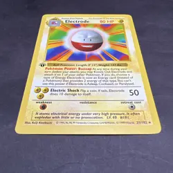 Pokemon 1st Edition Base Set Shadowless Electrode 21/102 NS1 - Image 3