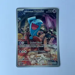 Team Rocket’s Wobbuffet SVP203 Black Star Promo Pokemon TCG Card - Image 1