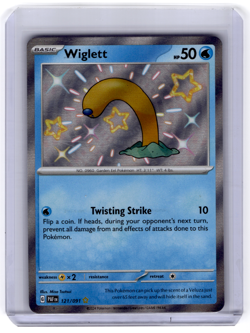 Wiglett 121/091 - Shiny Holo Rare - Paldean Fates Pokemon Card NM - Image 1